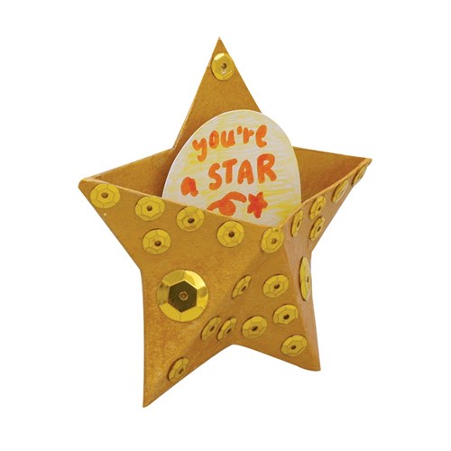 Papier Mache Pocket with Magnet - Star