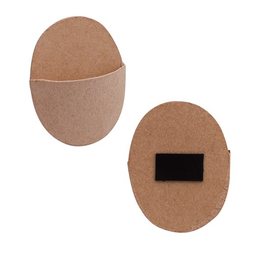 Papier Mache Pocket with Magnet - Oval