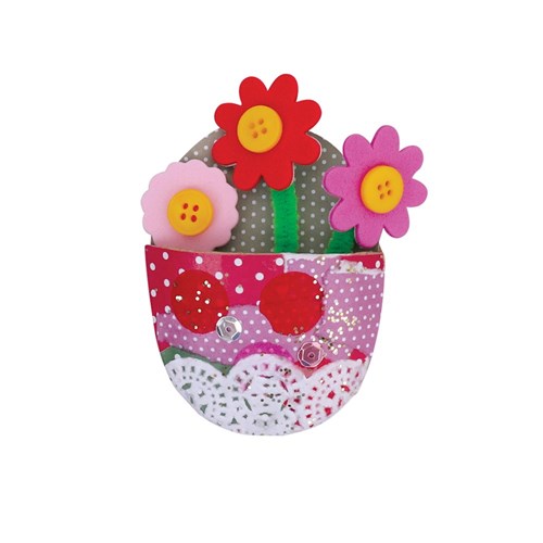 Papier Mache Pocket with Magnet - Oval