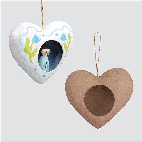 Papier Mache Heart Diorama