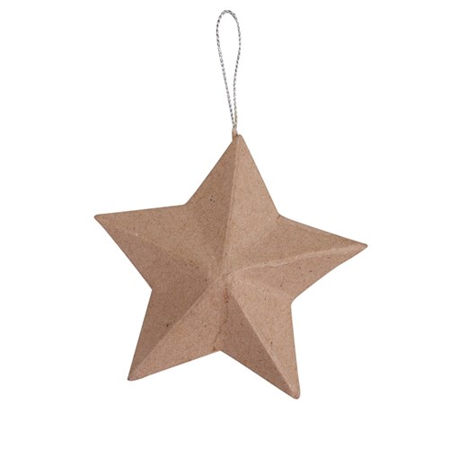 Papier Mache Star Ornament