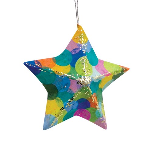 Papier Mache Star Ornament