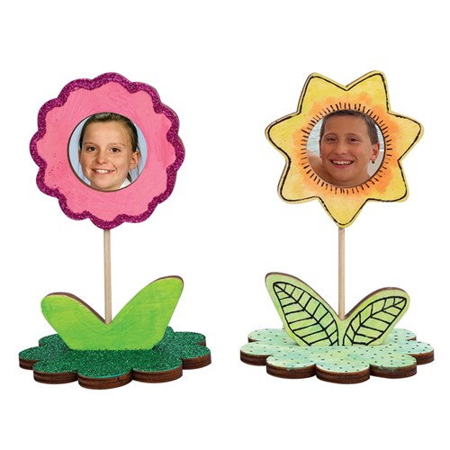 3D Wooden Flower Frames - Pack of 10
