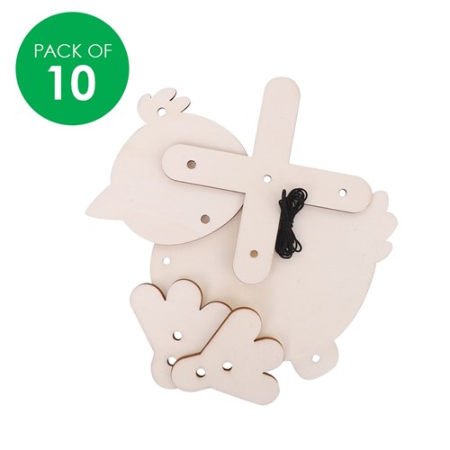 Wooden Marionettes - Chick - Pack of 10