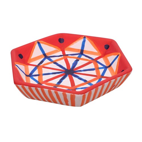 Ceramic Trinket Tray - Hexagon - Each