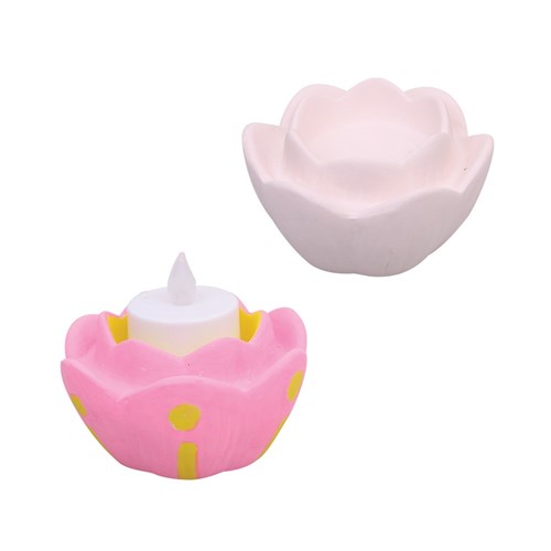 Ceramic Lotus Flower Tealight Holder - Each