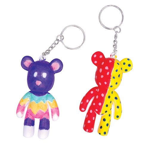 3D Bear Keyrings - Pack of 10