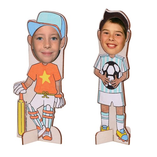 3D Wooden Sports Character Frames - Pack of 12
