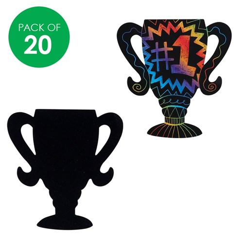Scratch Board Trophies - Pack of 20