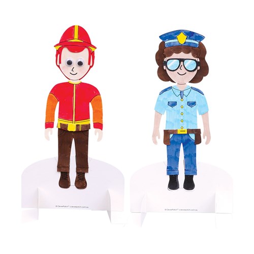 3D Cardboard People with Clothes - Community Heroes - Pack of 10