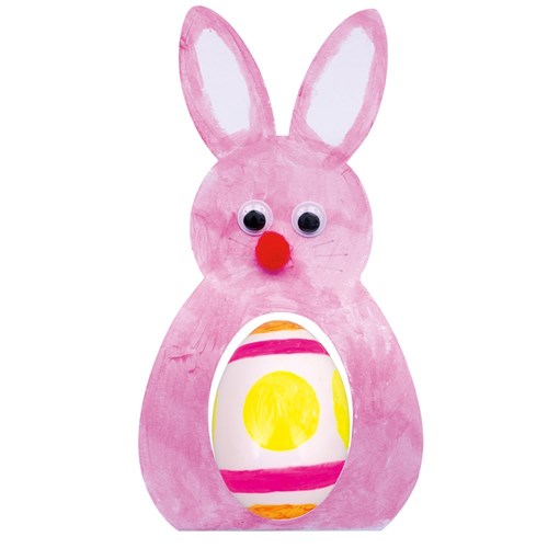 Cardboard Easter Bunny Egg Holders - White - Pack of 10