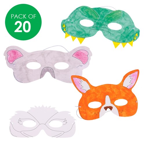 Cardboard Masks - Aussie Animals - Pack of 20