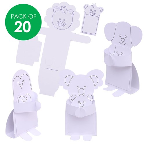 Cardboard Animal Cuddle Cards - Pack of 20