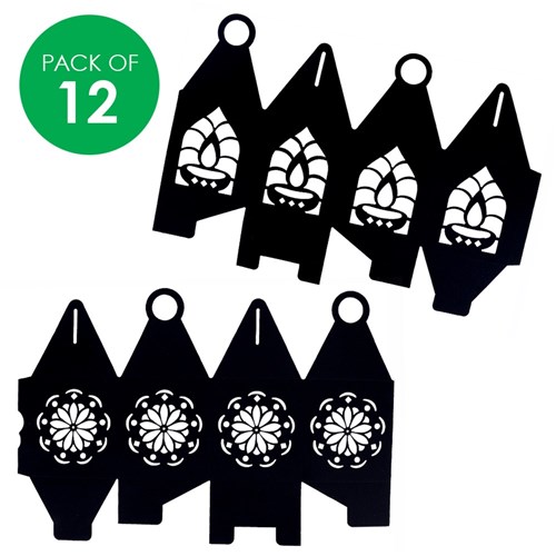 Cardboard Diwali Lanterns - Pack of 12