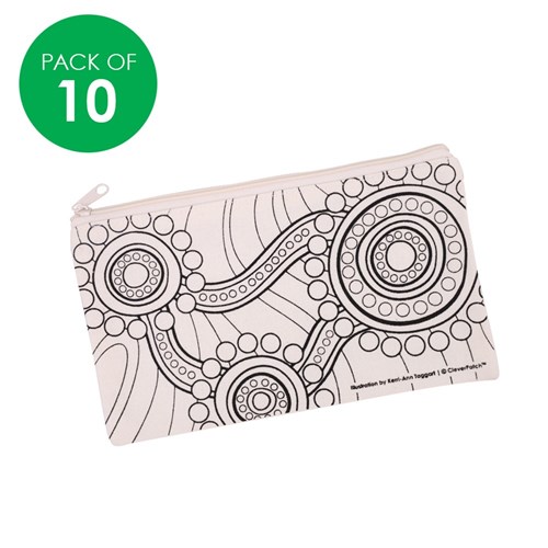 Indigenous Designed Printed Pencil Cases - Pack of 10