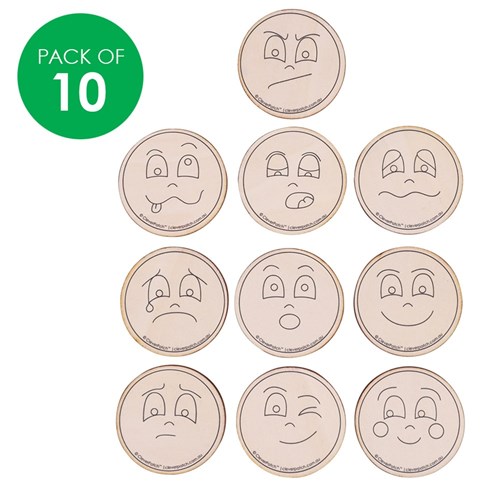 Wooden Emotions Magnets - Pack of 10