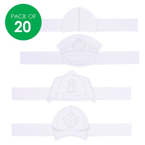 Cardboard Head Bands - Community Heroes - Pack of 20