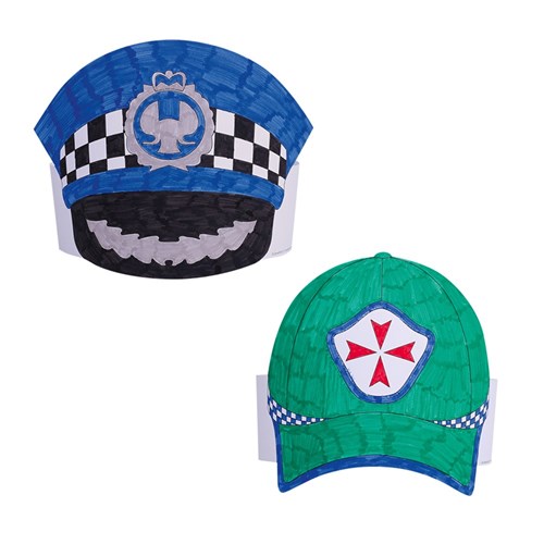 Cardboard Head Bands - Community Heroes - Pack of 20