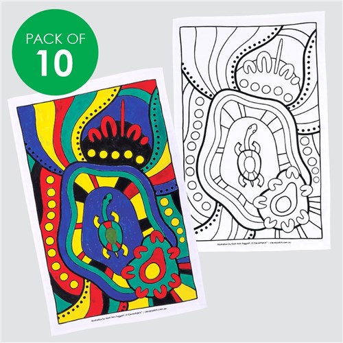 Indigenous Designed Tea Towels - Pack of 10