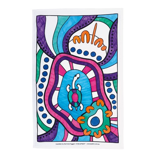 Indigenous Designed Tea Towels - Pack of 10