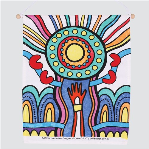 Indigenous Designed Printed Fabric Banner - Harmony - Each