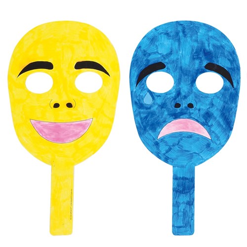 Cardboard Emotions Masks - Pack of 10