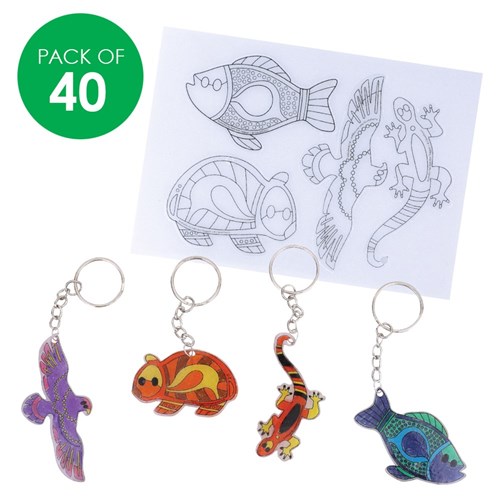 Printed Shrink Film - Indigenous Designed Animals - Pack of 40