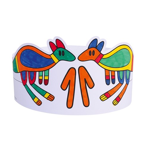 Indigenous Designed Cardboard Head Bands - Pack of 10