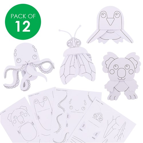 Moving Paper Animals - Pack of 12