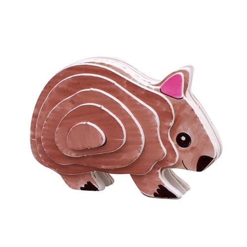 3D Cardboard Animal Puzzles - Wombat - Pack of 10