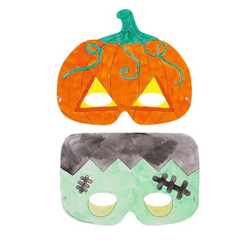Cardboard Masks - Halloween - Pack of 20