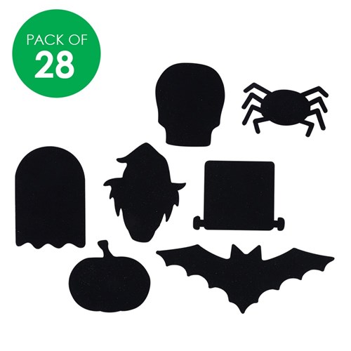 Scratch Board Halloween Shapes - Pack of 28