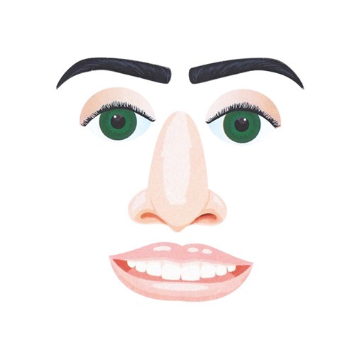 Face Feature Stickers - Pack of 384