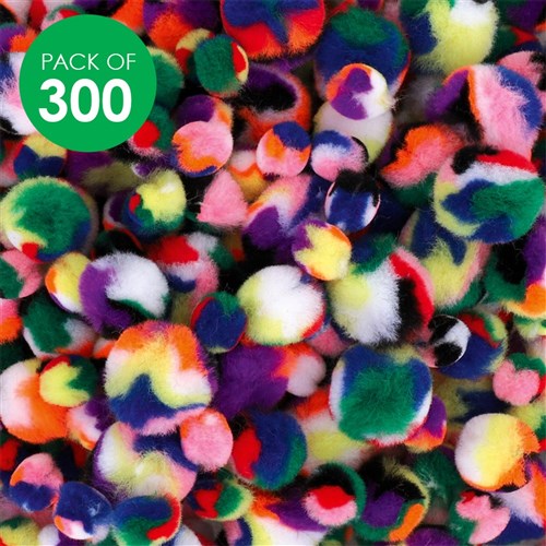 Pom Poms - Rainbow - Pack of 300