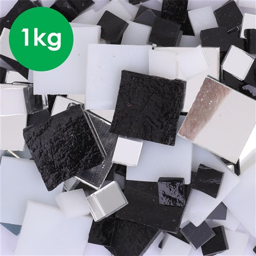 Glass Mosaic Tiles - Art Deco Theme - 1kg Pack