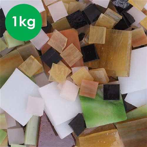 Glass Mosaic Tiles - Earth Theme - 1kg Pack