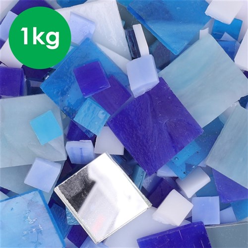 Glass Mosaic Tiles - Ocean Theme - 1kg Pack