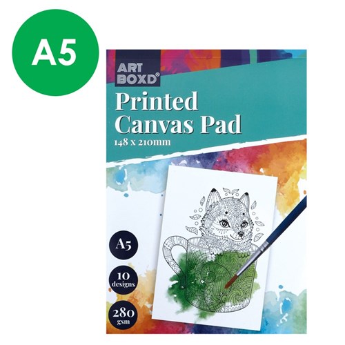Printed Canvas Pad - A5 - 10 Sheets