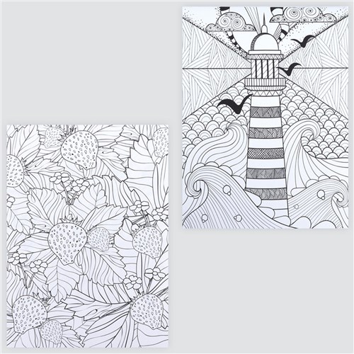 Printed Canvas Pad - A5 - 10 Sheets