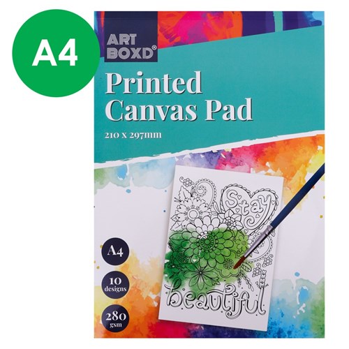 Printed Canvas Pad - A4 - 10 Sheets