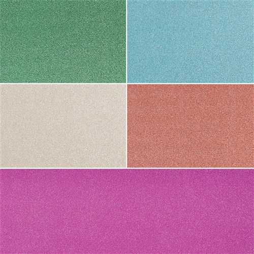 Self-Adhesive Glitter Paper - A5 - Pack of 5 Sheets