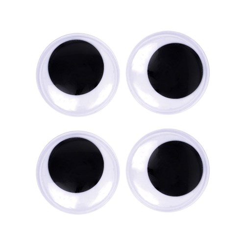 Large Wiggle Eyes Black - 5cm - Pack of 4