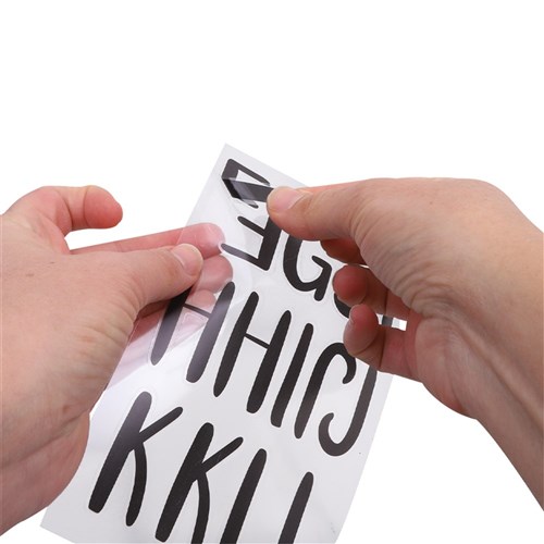 Alphabet & Number Stickers - Black - Pack of 6 Sheets