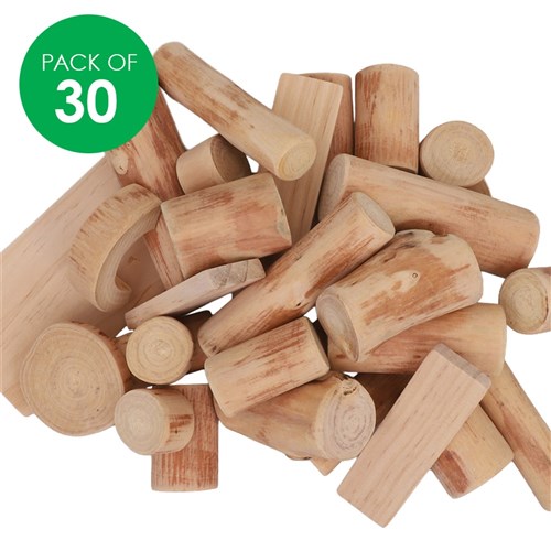 Wooden Logs - Large - Pack of 30