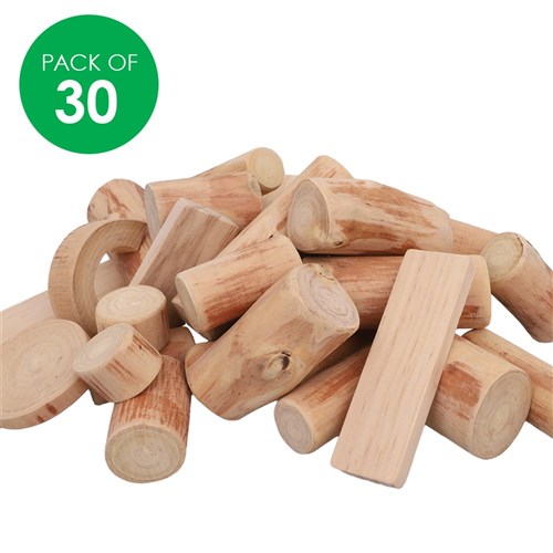 Wooden Logs - Large - Pack of 30