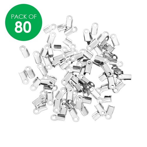 Chain Crimpers - Silver - Pack of 80