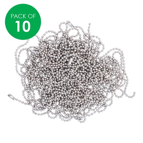 Ball Chain Necklace - Silver - Pack of 10