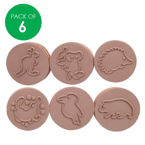 Wooden Stamps - Australian Animals - Pack of 6