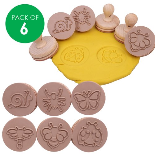 Wooden Stamps - Minibeasts - Pack of 6