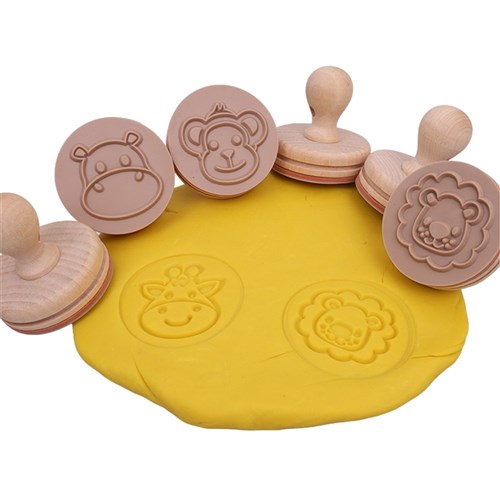 Wooden Stamps - Jungle Animals - Pack of 6